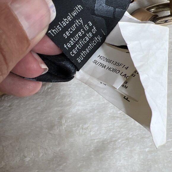 Diane Von Furstenberg Canvas/Leather Leopard Accent Hobo Bag Tan & White - Picture 13 of 16